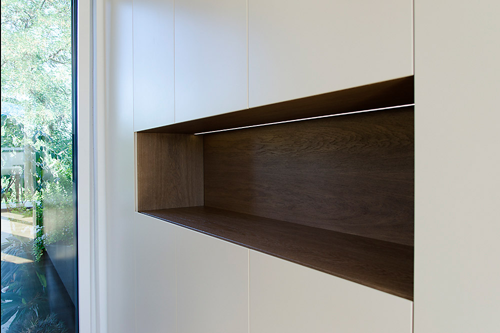 Arbeitszimmer in Eiche und Farblack